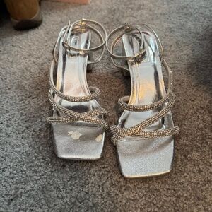 Primark Elegant Silver Strappy Women's Sandals
